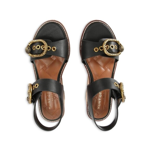 Kurt Geiger London Mayfair Flatform Sandals Black SZ EUR 41/US 10 NWOB MSRP $235 - Picture 12 of 16